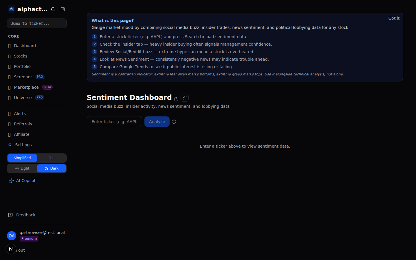 Dark pool volume spikes alongside institutional activity