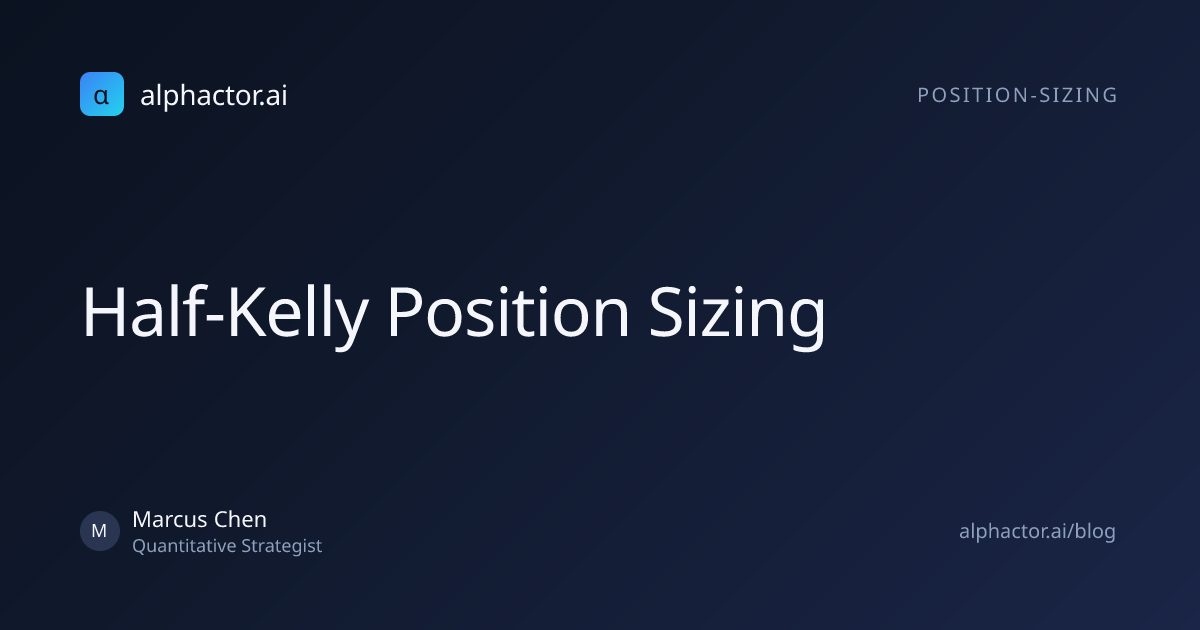 Half-Kelly Position Sizing | alphactor.ai