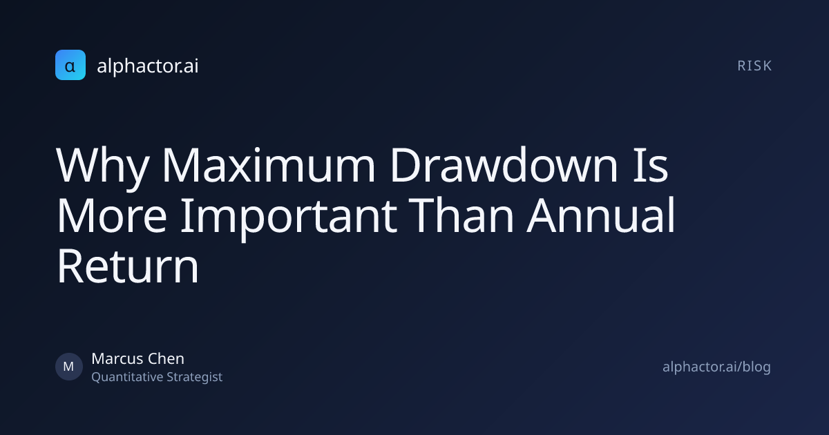 Why Maximum Drawdown Is More Important Than Annual Return | alphactor.ai