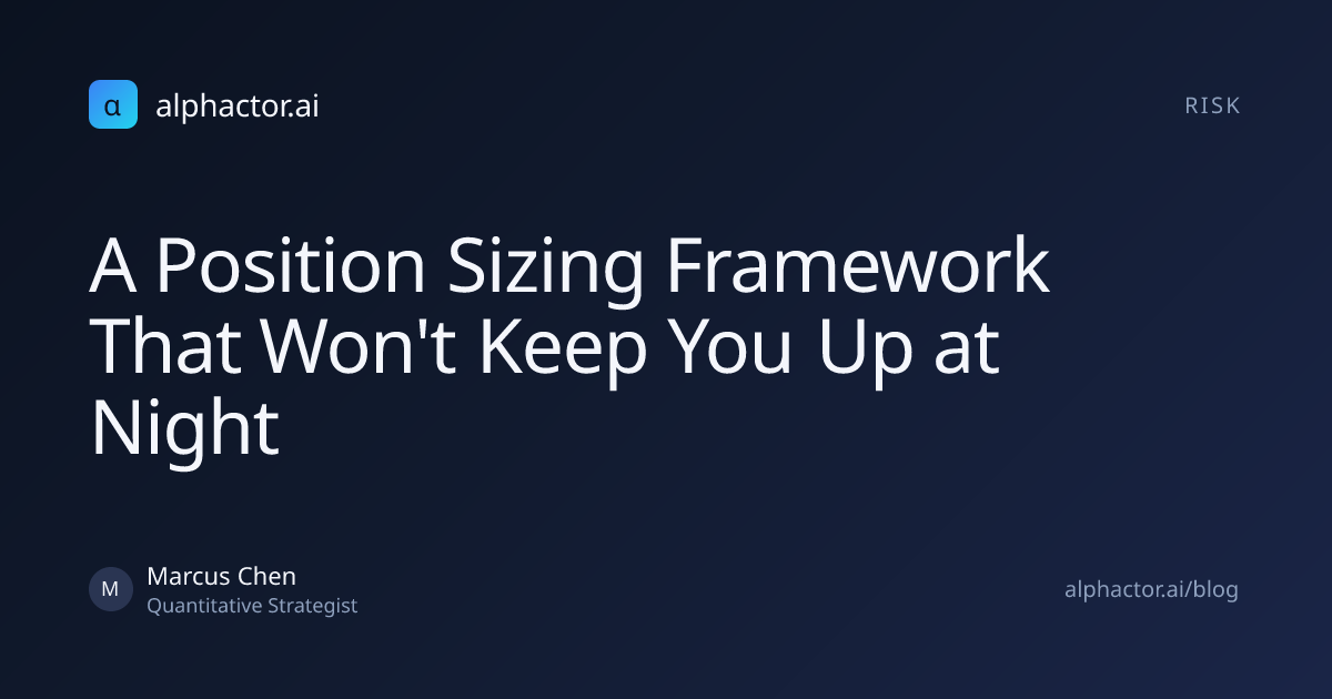 A Position Sizing Framework That Won't Keep You Up at Night | alphactor.ai